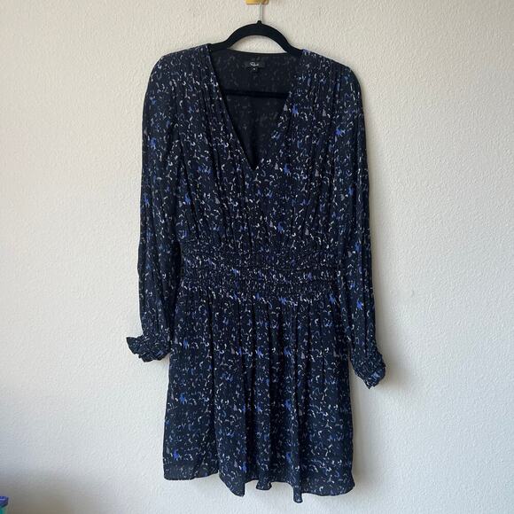 Rails Delaney Long Sleeve Dress In Cobalt Static Size Medium - Picture 2 of 5